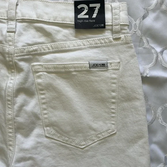 Women's White High Rise Flare Jeans